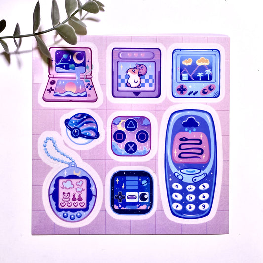 Planche Stickers Retrogaming